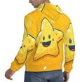 thumbnail image 6 of Wukai Happy Cartoon Star Print Men Hoodies Fleece Sweatshirts Long Sleeve Sweaters Pullover Fall Outfits Winter Clothes-Small, 6 of 7