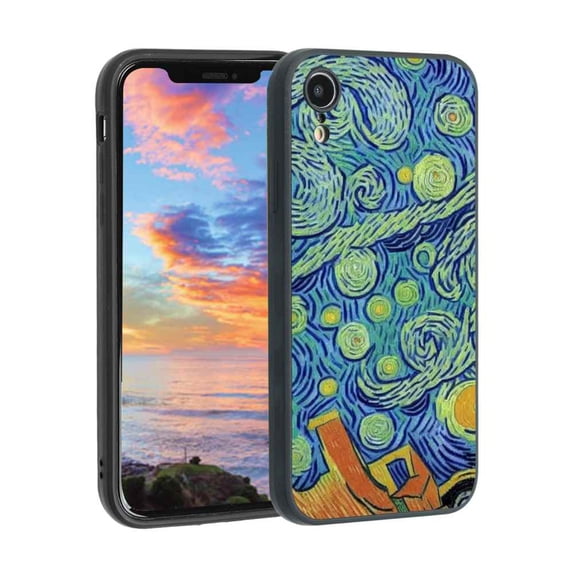 Compatible with iPhone XR Phone Case, Vincent-van-Gogh-7-3 Case Men Women, Flexible Silicone Shockproof Case for iPhone XR