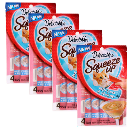 Hartz Delectables Squeeze up Lickable Treat Size:Pack of 4 Flavor:Tuna/Shrimp