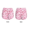 thumbnail image 3 of Fuzoiu Pink bows Print Women's Athletic Shorts, Double-Layer Running Shorts with Pocket,Women's Workout Shorts for Yoga, Gym, and Workouts-X-Large, 3 of 7