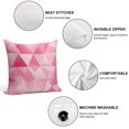 thumbnail image 3 of Red Pink Modern Art Geometric Pillow Covers,Red Pink Modern Art Geometric Throw Pillow Covers 24"×24" ,Living Room Sofa Couch Pillow Covers,Decorative Pillow Covers, 3 of 7