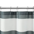 thumbnail image 4 of (3 pack) Mainstays Cabana Striped Printed, Gray, 72" x 72", Ribbed Textured Shower Curtain, Polyester, 4 of 6
