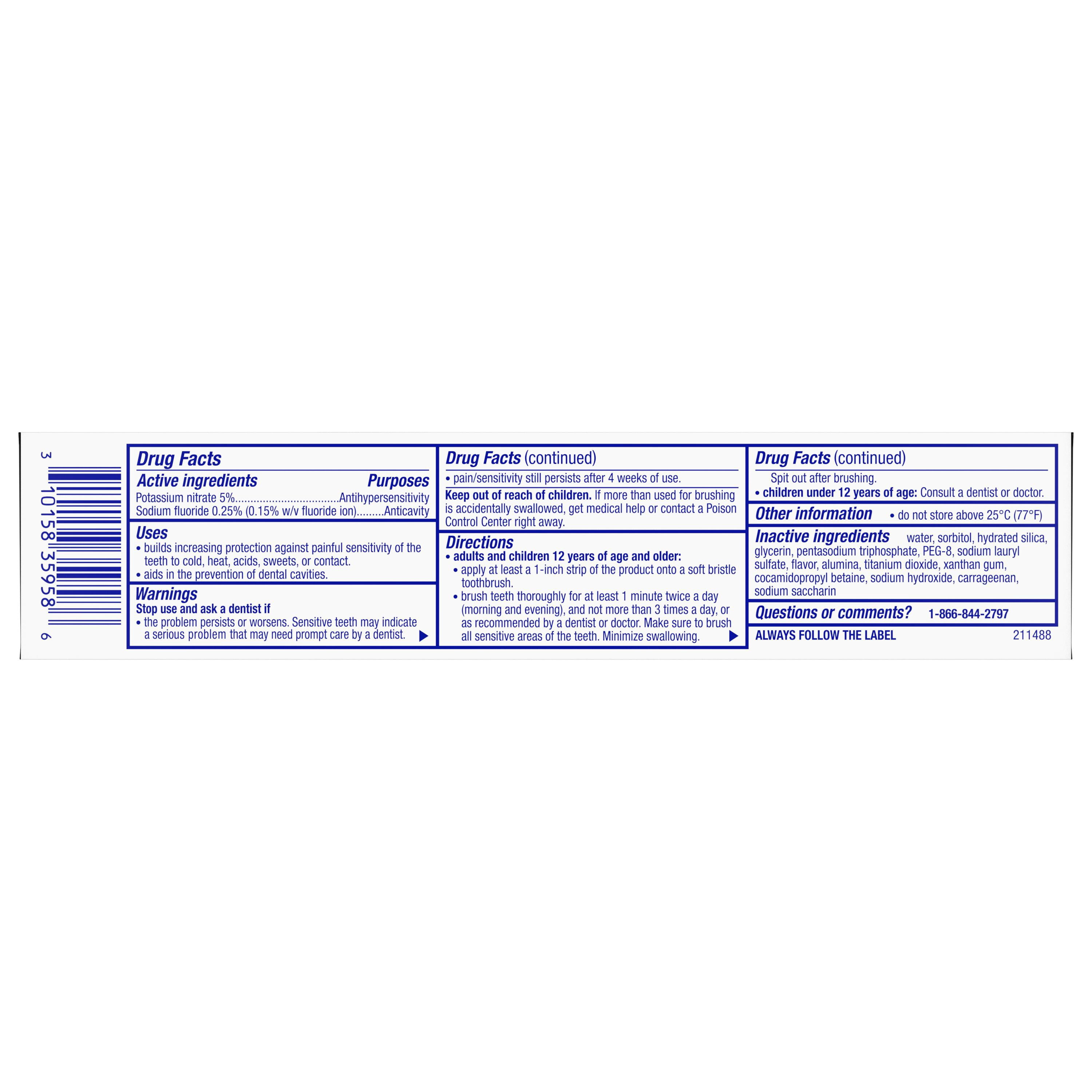 Sensodyne Clinical White Intensive Clean Toothpaste 3 x 3.4 oz