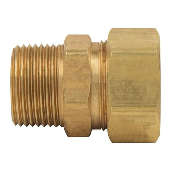 Thrifco Plumbing 4401389 68-C 7/8 Inch x 3/4 Inch Lead-Free Brass Compression MIP Adapter
