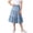 Blue, variant on Antinious Girls Solid High Waist Elastic Waist Ruffle A-Line Flowy Long Skirts