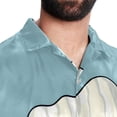 thumbnail image 5 of Tiny teeth Men's Casual Printed Hawaiian Poplin Button Down Short Sleeve Beach Shirt Unisex, 5 of 6
