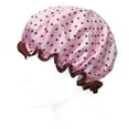 thumbnail image 6 of Wrapables® Stylish Double Layer Waterproof Shower Caps (Set of 4), Dots, Cherries & Kitties, 6 of 7