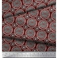 thumbnail image 3 of Soimoi Rayon Fabric Floral Block Fabric Prints by Yard 56 Inch Wide, 3 of 3