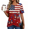 thumbnail image 2 of 250th Anniversary USA Shirt Casual 250 Years Of Freedom T Shirt Short Sleeve Tshirts Patriotic Shirts Tops, 2 of 6
