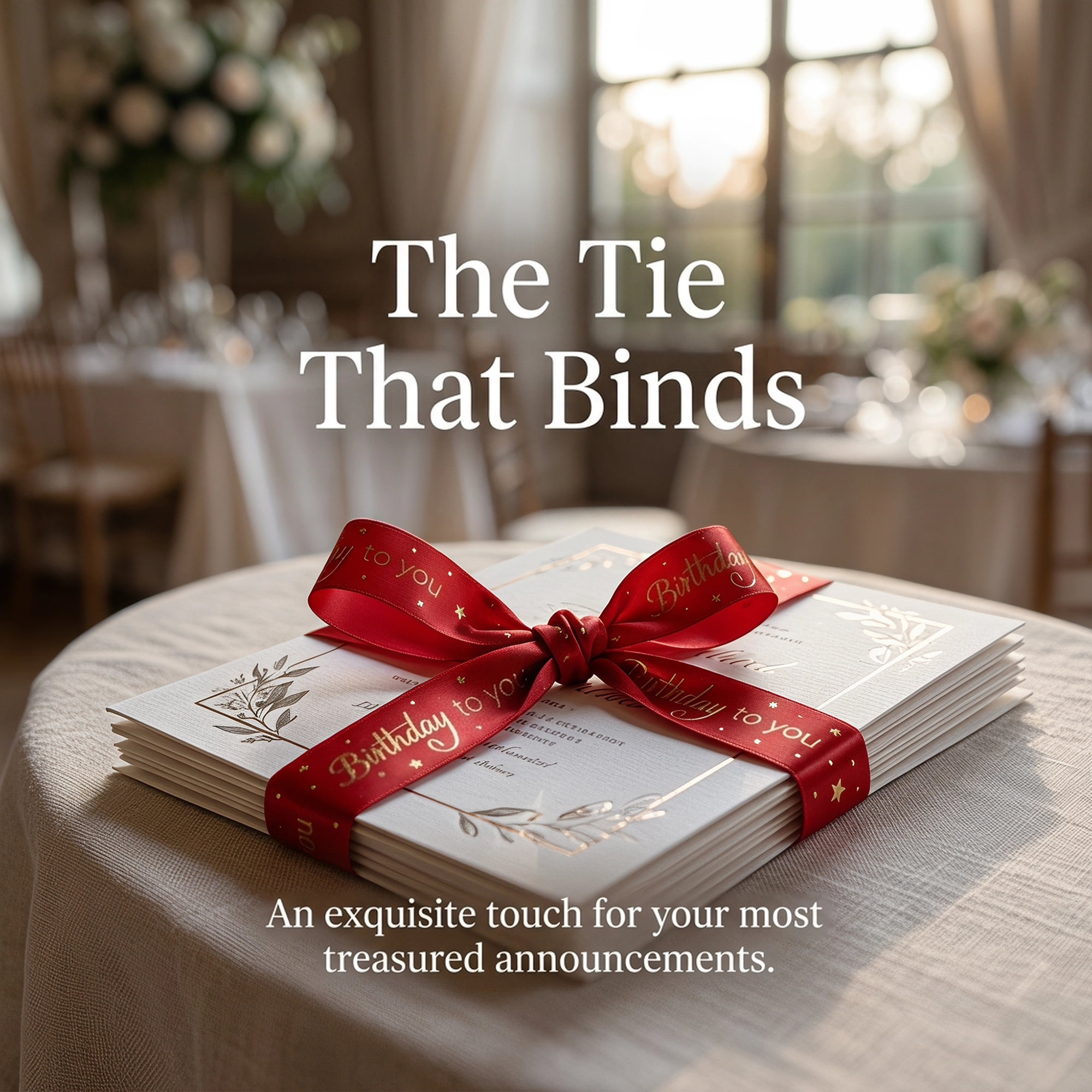Unique Bargains Elegant Birthday Fabric Ribbon for Gift Wrapping and Decoration Red