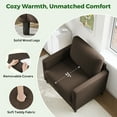 thumbnail image 3 of Domusensus Cozy Sofa Accent Chair, 33'' Reading Chair for Bedroom, Sturdy Arm Chairs Living Room, Hassle-Free Setup Living Room Accent Chairs, Brown, 3 of 11