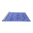 thumbnail image 2 of Ahgly Company Machine Washable Indoor Round Oriental Blue Traditional Area Rugs, 8' Round, 2 of 4