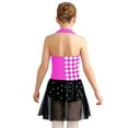 thumbnail image 2 of Fldy Robe de Danse d'Halloween pour Filles, Tutu Rétro de Cirque, Justaucorps de Clown, Rose Vif 12, 2 of 5