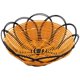 thumbnail image 1 of 7 inch Plastic Braided Basket Fruit Vegetable Cookies Container Holder Black&orange, 1 of 5