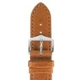 thumbnail image 4 of HIRSCH Forest Textured Calf Leather Watch Strap - Golden Brown Band / Silver Buckle - L - 22mm, 4 of 9