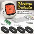 thumbnail image 2 of 4 Channels Bluetooth BBQ Digital Thermometer with 4 Probes - Large LCD Display, 2 of 4