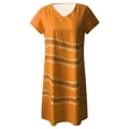 thumbnail image 5 of Pisexur Robe à Manches Courtes à Col en V Longueur Genou Femmes Style d'Été Robe Imprimée à Col en V Robe à Manches Courtes Robe pour Dames Robe pour Femmes, 5 of 5