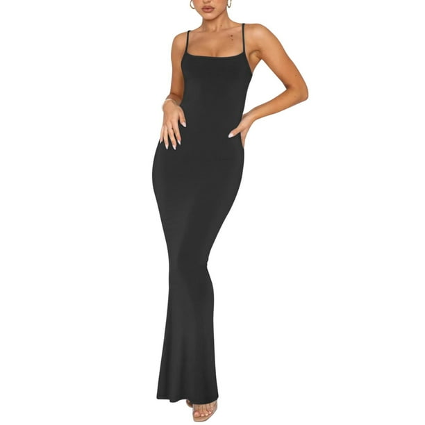 Vestido largo ajustado y elegante para mujer, sexy y ajustado