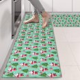 thumbnail image 2 of Kitchen Rugs Sets Of 2,Light Blue Christmas Santa and Tree Pattern Anti Fatigue Kitchen Mat Rugs Non Slip Washable,Decorative Kitchen Floor Mats for Kitchen,Sink,Laundry,17"X47", 2 of 5