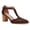 dark brown, variant on Women T-Strap Dress Shoes with Block Heels Low-Cut Sandals with Stacked Block Heels