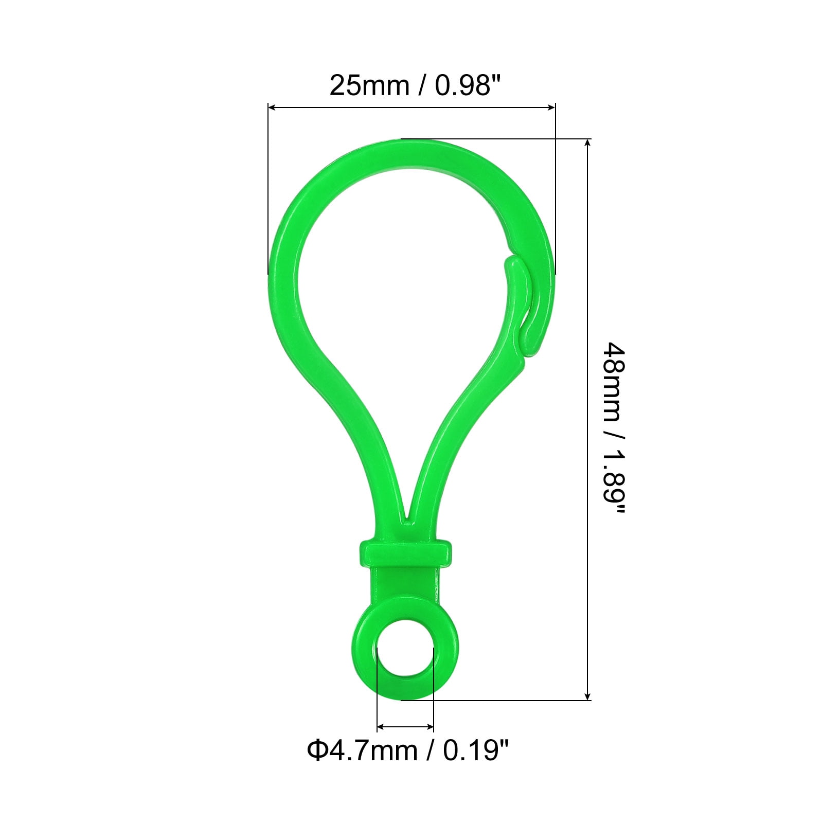Unique Bargains Plastic Lobster Clasp Colorful Claw Snap Clip Hooks Green