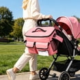 thumbnail image 4 of Universal Stroller Organizer, Stroller Caddy with Detachable Strap& Heightened Insulated Cup Holders & Non-slip Secure Hooks Accessories, Fits Most Strollers, 3 Ways to Carry, 4 of 6