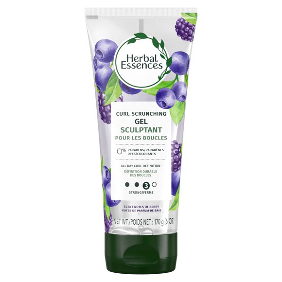 Herbal Essences Curl Scrunching Hair Spray Gel, Curly Hair Gel, 24-hour Hold and Frizz Control