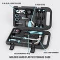 thumbnail image 3 of Hyper Tough 40-Piece Household Tool Kit, Seafoam, 3 of 6