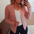 thumbnail image 2 of Women's Business Blazer Casual Open Front Long Sleeve Notched Lapel Suit Jacket Lightweight Y2K Coat Fall Outfits, 2 of 7