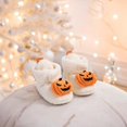 thumbnail image 5 of REDARER Pumpkin 3D Decor Soft Non Warm Baby Crib Booties Winter First Walkers Footwear for Halloween Daily Indoor Loungewear,6-12 Months, 5 of 9