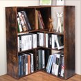 thumbnail image 5 of Caulitar 3-Tier Storage Organizer Bookshelf Bookcase with Adjustable Storage Shelves Box, 5 of 8
