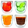 thumbnail image 2 of Ozeri Serafino Double Wall Beverage Glasses - 8 Oz Set Of 4, Insulated Borosilicate Glass 2 of 10