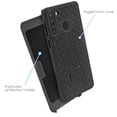 thumbnail image 3 of for Samsung Galaxy A21 Phone Case Dual Layer Full-Body Rugged Clear Back Case Drop Resistant Shockproof Case with Built In Screen Protector (Black), 3 of 6