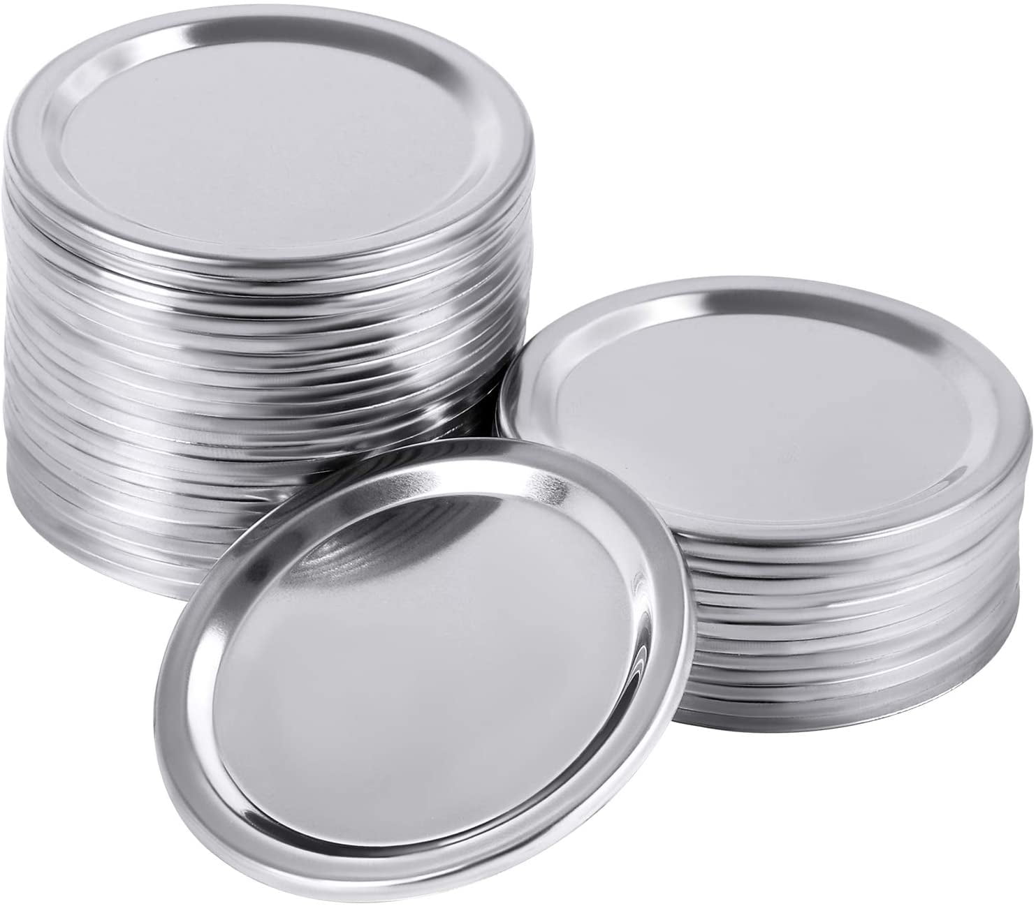 36 Pack Stainless Steel Mason Jar Lids Wide Mouth Splittype Canning Lids Reusable Metal Mason