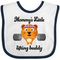 thumbnail image 3 of Inktastic Weightlifting Mommys Little Lifting Buddy Boys or Girls Baby Bib, 3 of 4