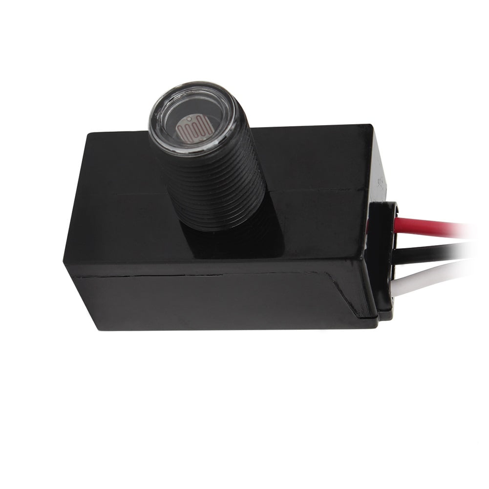 Black Waterproof Outdoor Photocell Light Sensor Switch