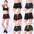 thumbnail image 1 of Pantalones cortos deportivos 2 en 1 para mujer transpirables de secado rápido elásticos con cordón de cintura alta, 1 of 8