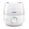 Vicks 0.6 Gallon Natural Care Cool Mist Ultrasonic Humidifier, 200 sq ft, White, VUL530