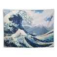 thumbnail image 5 of Shiartex  Great Wave Tapestry for Bedroom Large Wall Hanging Art Wall Decor with Hemmed Edges, Ocean Wall Blanket Home Decor for Bedroom College Dorm 40x30inch, 5 of 6