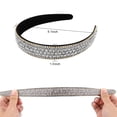 thumbnail image 5 of Crystal Rhinestone Headband Fashion Bling Diamond Padded Headband Glitter Sparkly Silver Headband Birthday Girl Bridal Headband Hair Accessories For Women Ladies (Silver), 5 of 6