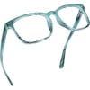 LifeArt Blue Light Blocking Glasses with Spring Hinge, Anti Eyestrain, Computer Reading Glasses, Gaming Glasses, TV Glasses for Women Men, Anti Glare (Stripe Blue,+3.00 Magnification)