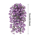 thumbnail image 2 of Simulated Violet Artificial Flower Wall Hanging, Decorative Duct Blocking for Living Room, Bedroom, Patio, or Balcony, Faux Vines and Flowers for Home Decor, 2 of 9