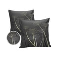 thumbnail image 2 of Outdoor Throw Pillow Cover Abstract Dandelion Silhouette Waterproof Cushion Covers 2 Pack Colorful Striped Plant on Gray Pillow Cases Home Decoration for Patio Garden Couch Sofa, 2 of 7