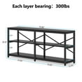 thumbnail image 2 of Topcobe 3-Tier Console Table, 70.9" Long Foyer Sofa Table with Storage Shelves, Modern Furniture for Indoor, Black, 2 of 4