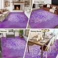 thumbnail image 5 of 8x10 Area Rugs for Living Room, Boho Floral Non Slip Area Rugs for Kitchen Bedroom Entryway, Purple Flowers Vintage Bohemian Watercolor Washable Carpet Runner Rug Floor Mats for Bedroom Home Decor, 5 of 8