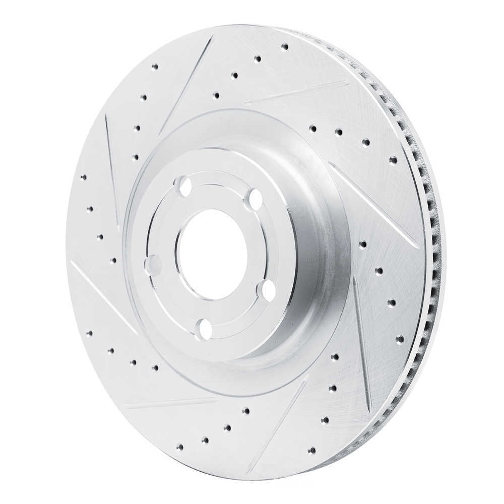 Dynamic Friction Company 631-54296L DFC Brake Rotor - Drilled And Slotted - Silver