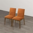 thumbnail image 3 of Seattle Mid Century Modern Dining Chairs in Burnt Orange Velvet ( Set of 2), 3 of 5