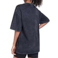 thumbnail image 4 of USPEED Women Oversized Vintage Washed Short Sleeve T-Shirt Colorful Wildflower Butterfly Floral Graphic Loose Fit Botanical Casual Summer Top, 4 of 6