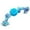 Blue, variant on Nilnehc Dog Rope Chew Toy,TPR Ball Tug Toy with Double Knots,Interactive Teeth Cleaning Toy for Small Medium Dogs,Indoor Outdoor Play,Blue 7.9in