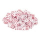 thumbnail image 1 of Paquete de 100 dados mini, 8 mm/0.31" dados cuadrados de seis lados de acrílico para juegos de mesa y actividades de fiesta, blanco/rojo, 1 of 6